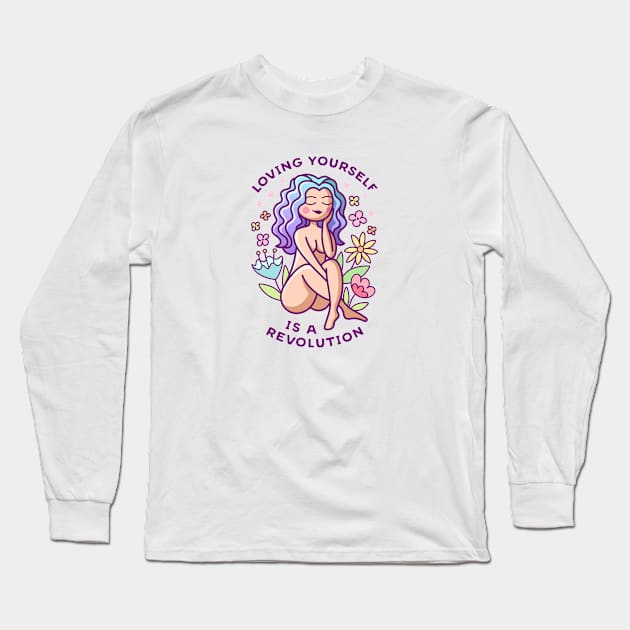 Loving Yourself is a Revolution Long Sleeve T-Shirt by sombrasblancas